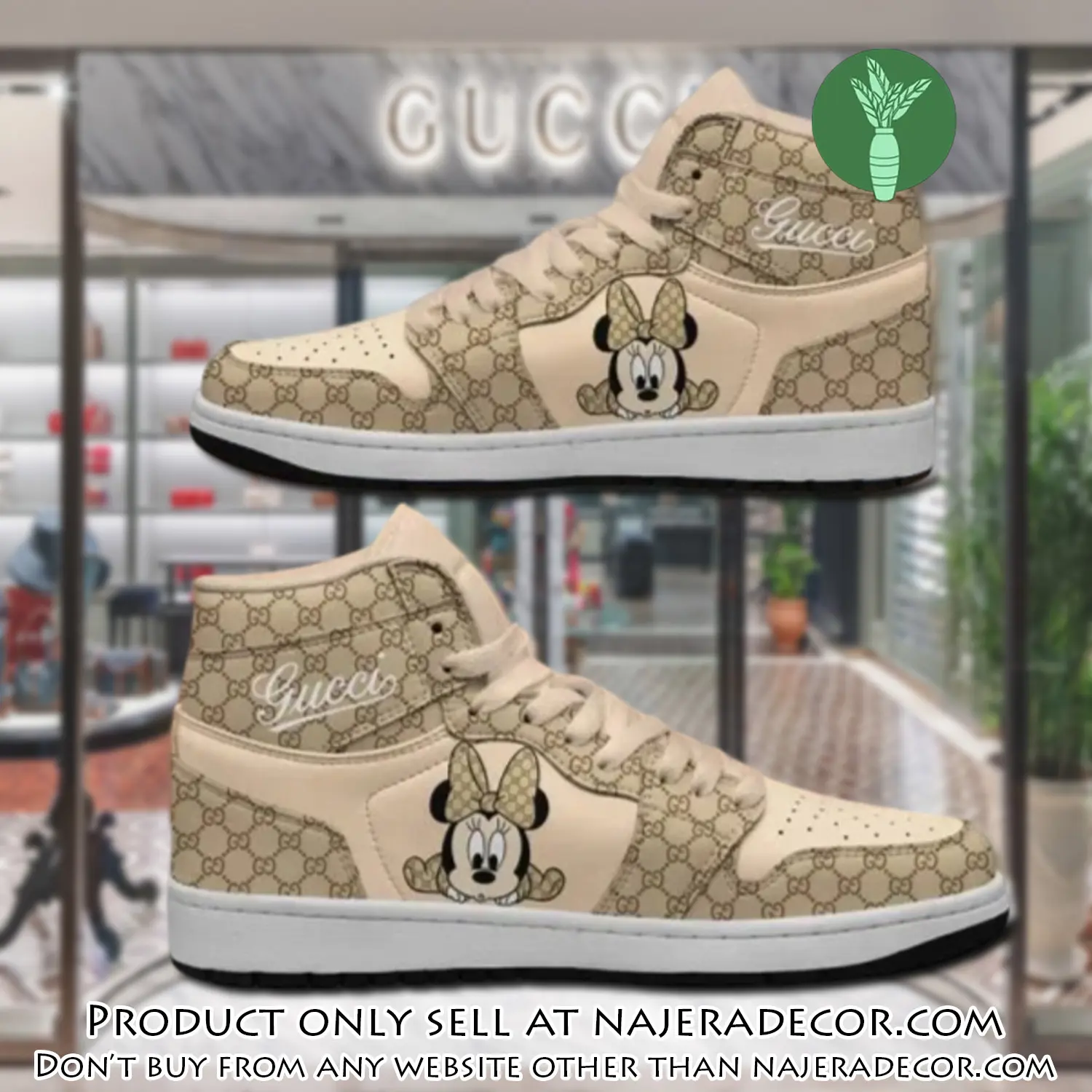 Gucci x mickey high air jordan sneakers shoes hot  disney gifts unisex njr1545511